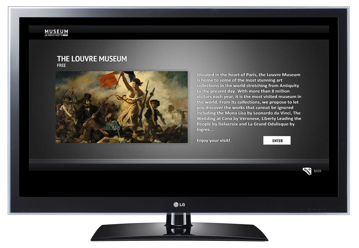 Smart TV met IPTV interface, klaar om een M3U-lijst te laden